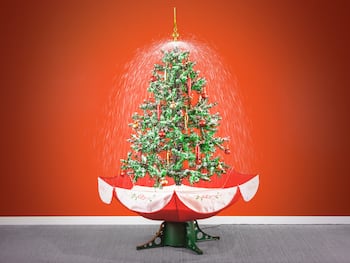 Schneiender Weihnachtsbaum