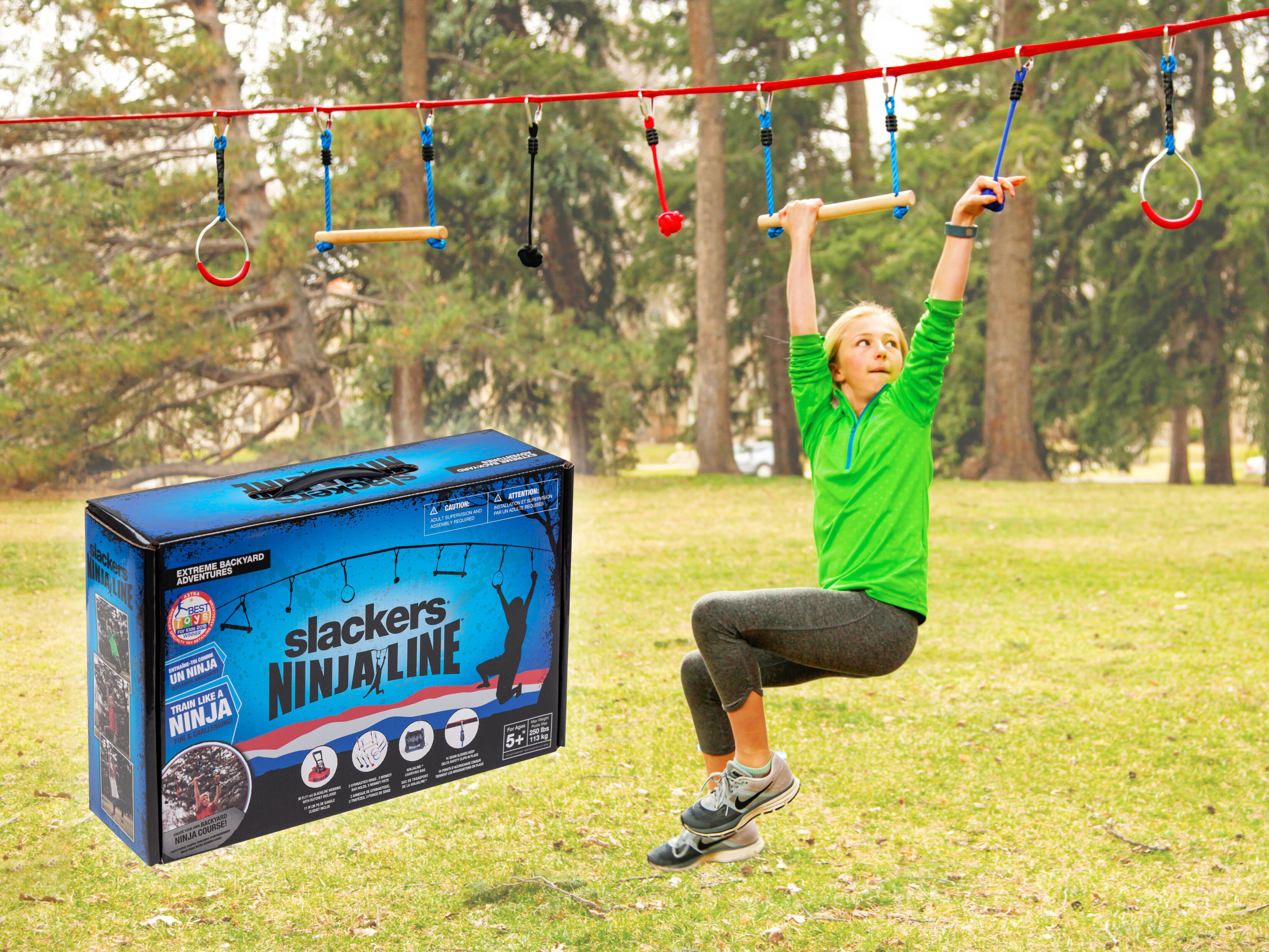 Slackers Ninja Line Starter Set Agility Ausdauer Klettern Outdoor Fun Bis 113kg 