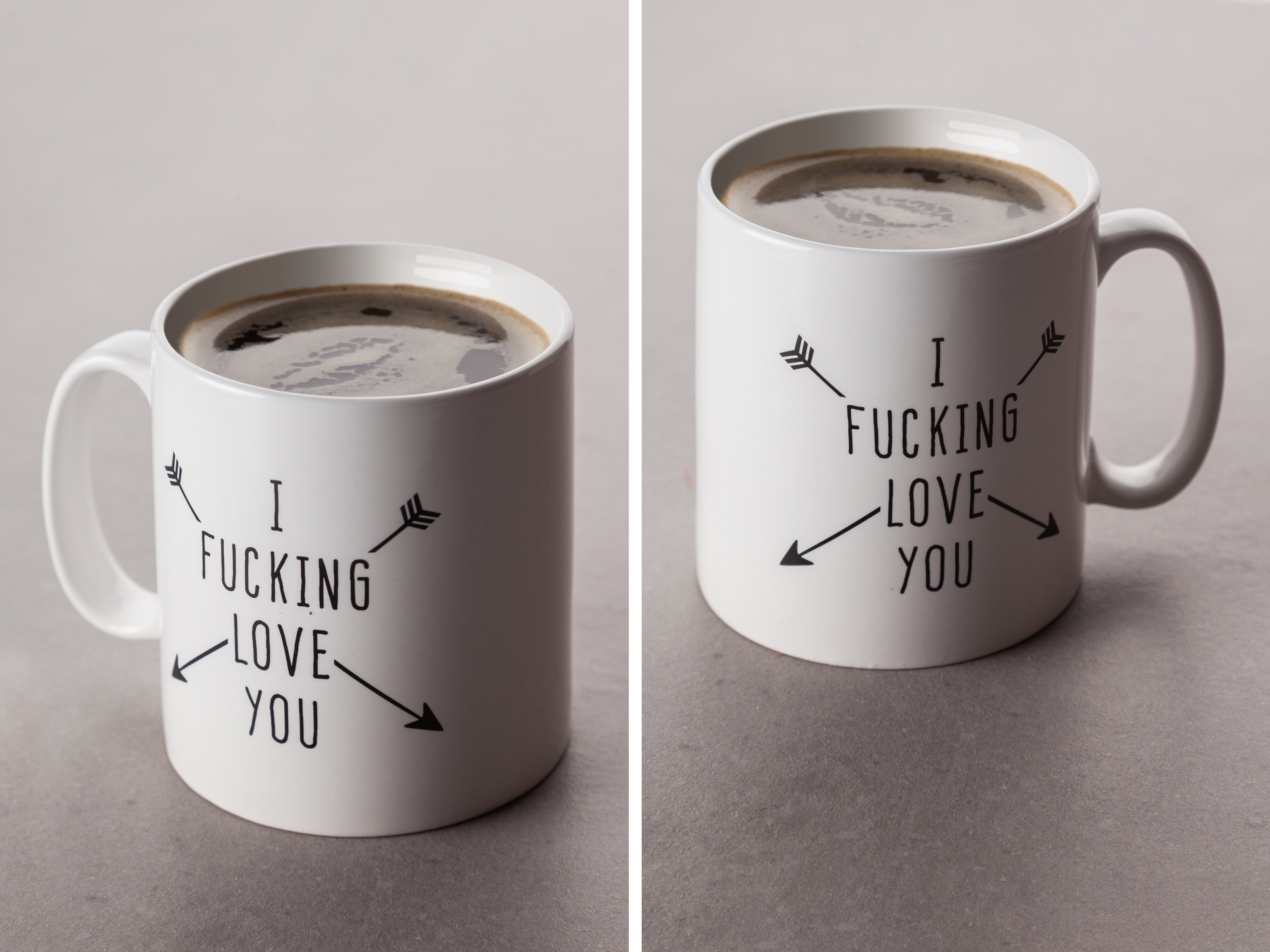 Tasse mit Aufdruck - I F*cking Love You
