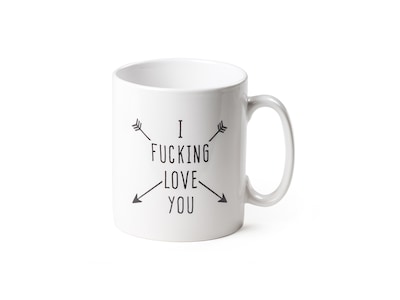 Mugg med Tryck - I F*cking Love You