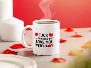 Krus med trykk - F*ck Valentines Day