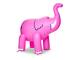 vaaleanpunainen norsu sadetin
