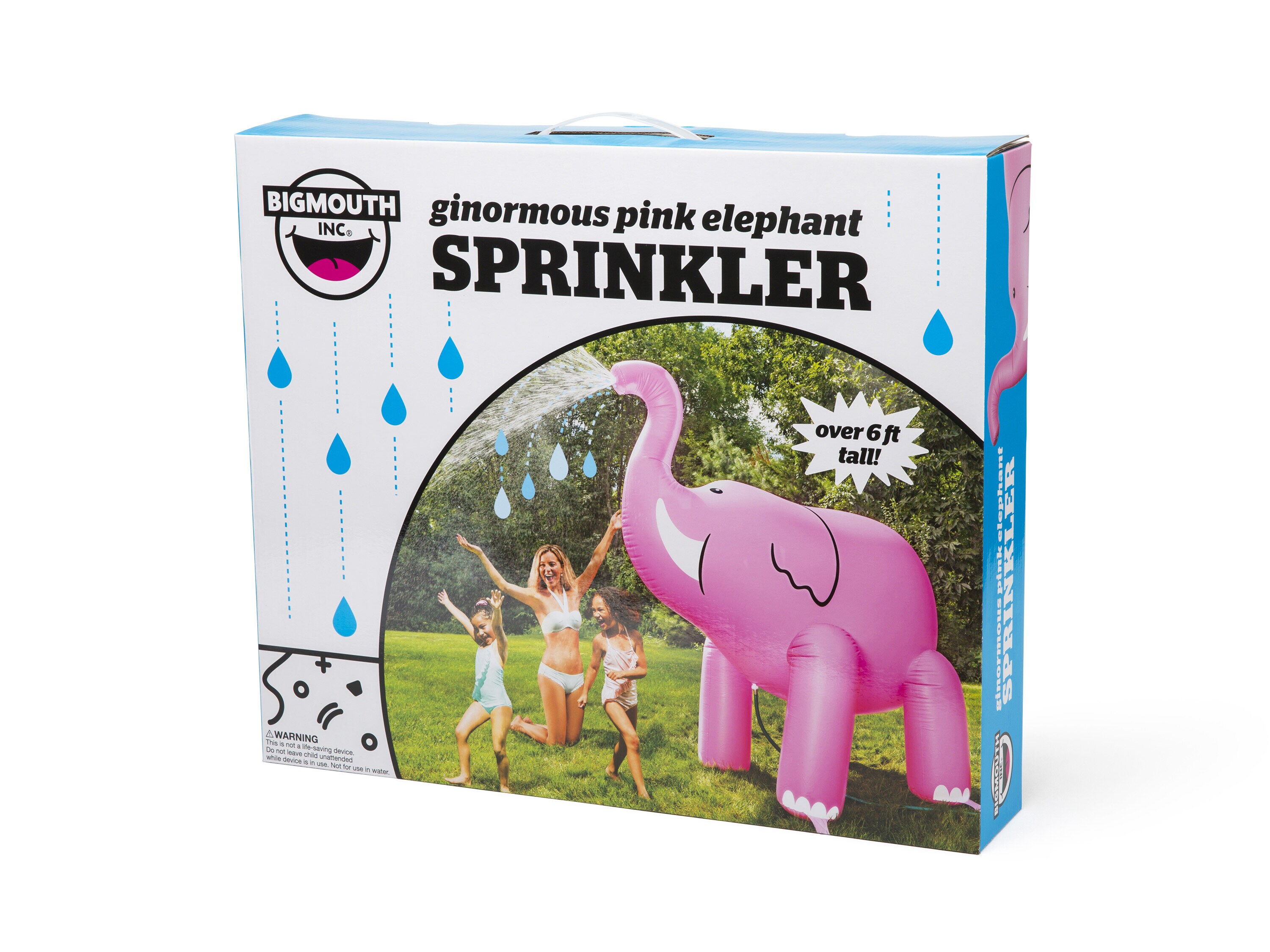 Elefant Wassersprenger 2m hoch aufblasbar pink Elefantensprenger mit 