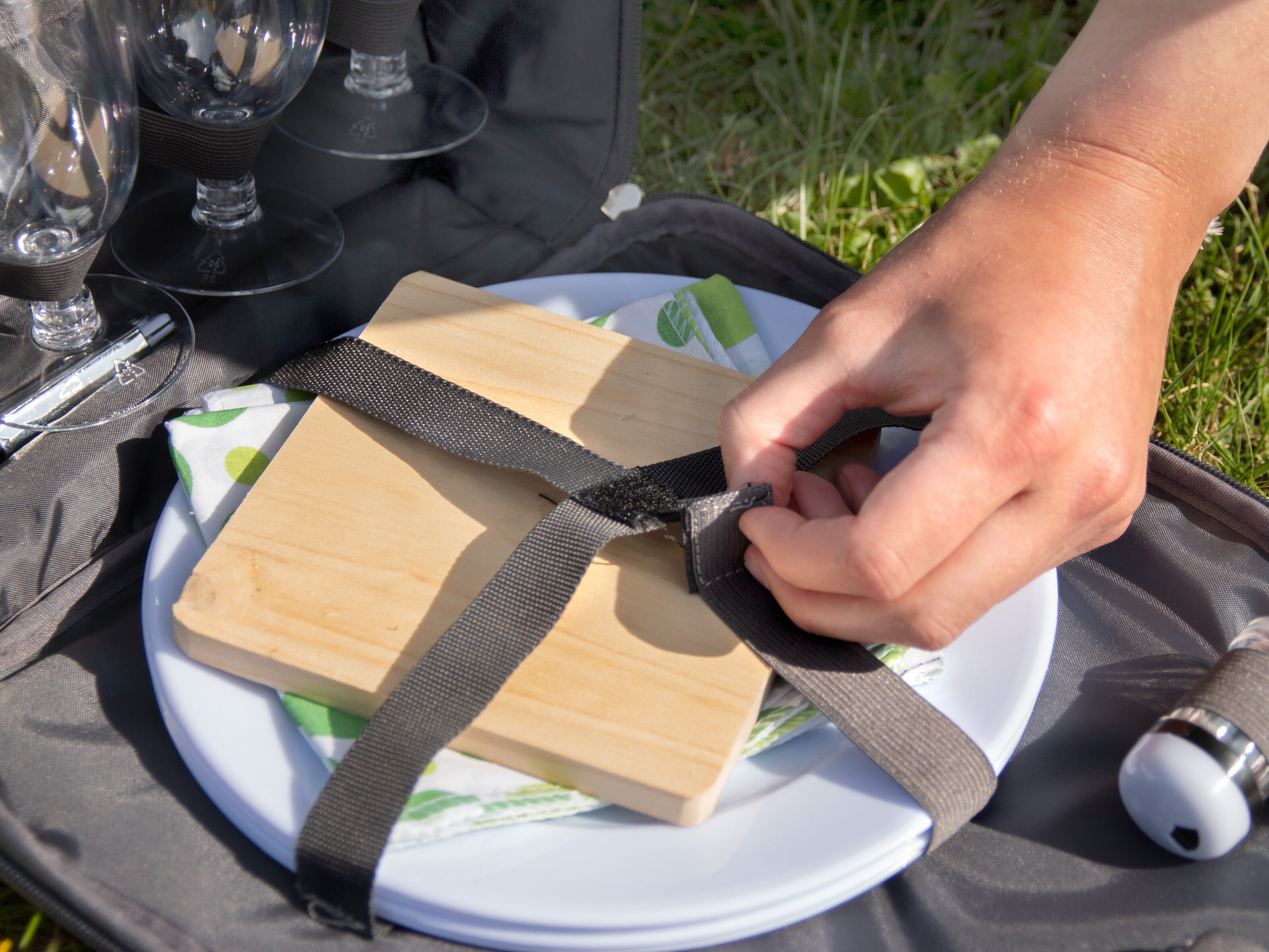 picknick ryggsekk med tilbehør