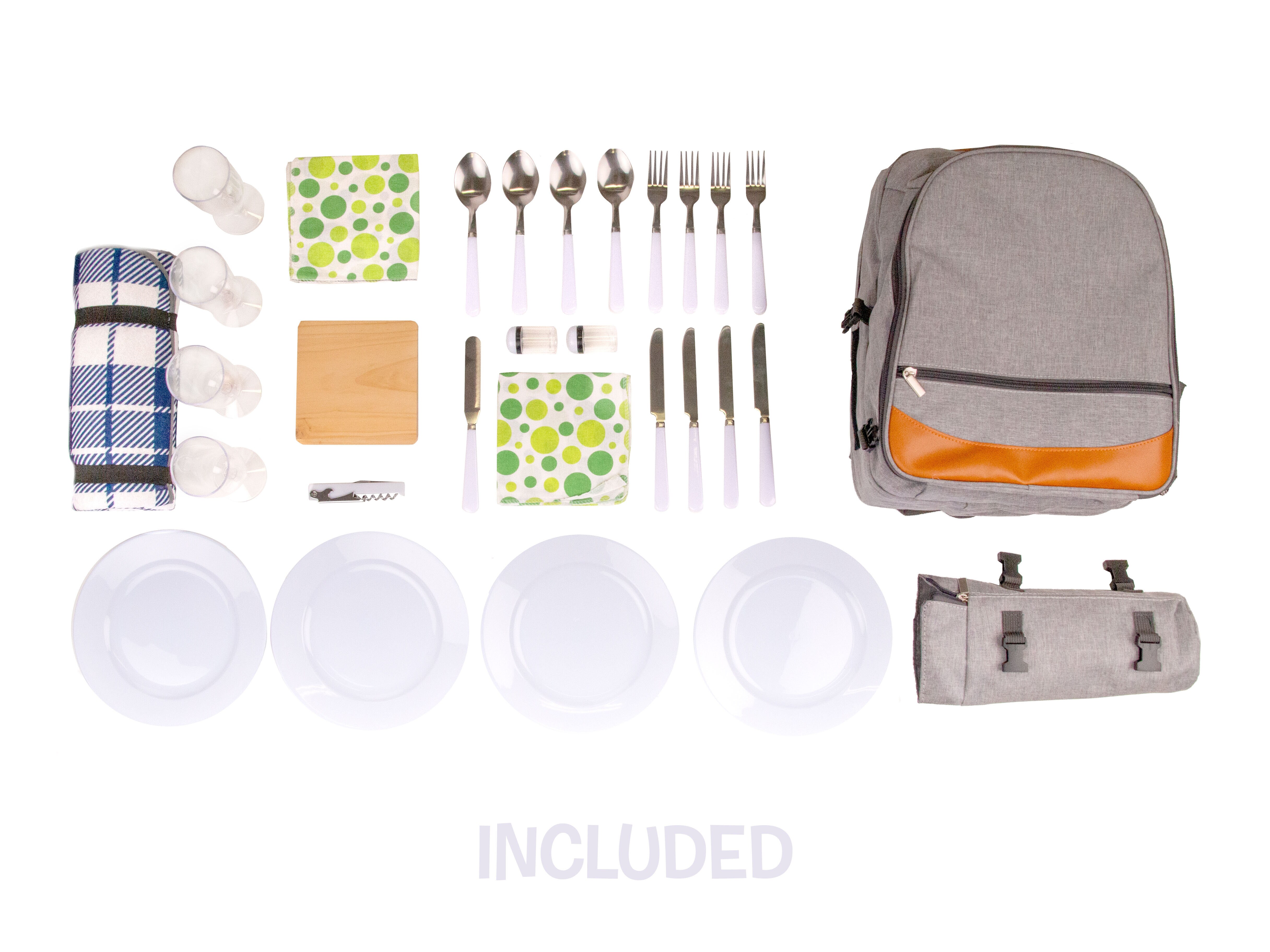 picknickkorg med tillbehör