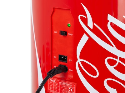Mini-Kühlschrank 2in1 Kühl- und Heizfunktion für Getränke/Dosen Coca Cola  Afri Cola Corona Becks - tragbar in Schwarz