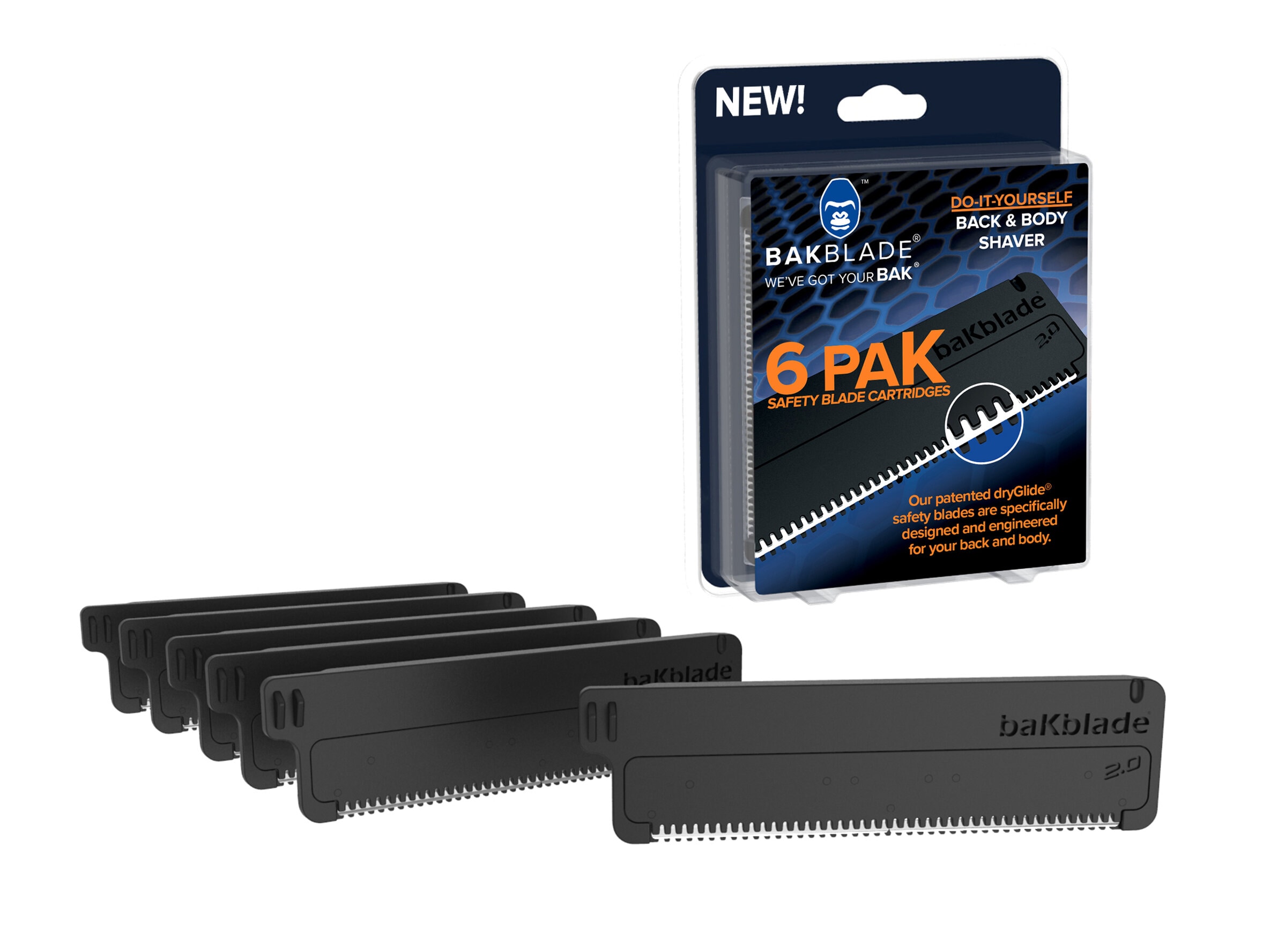 Barberblad til Bakblade 2.0 6-pack