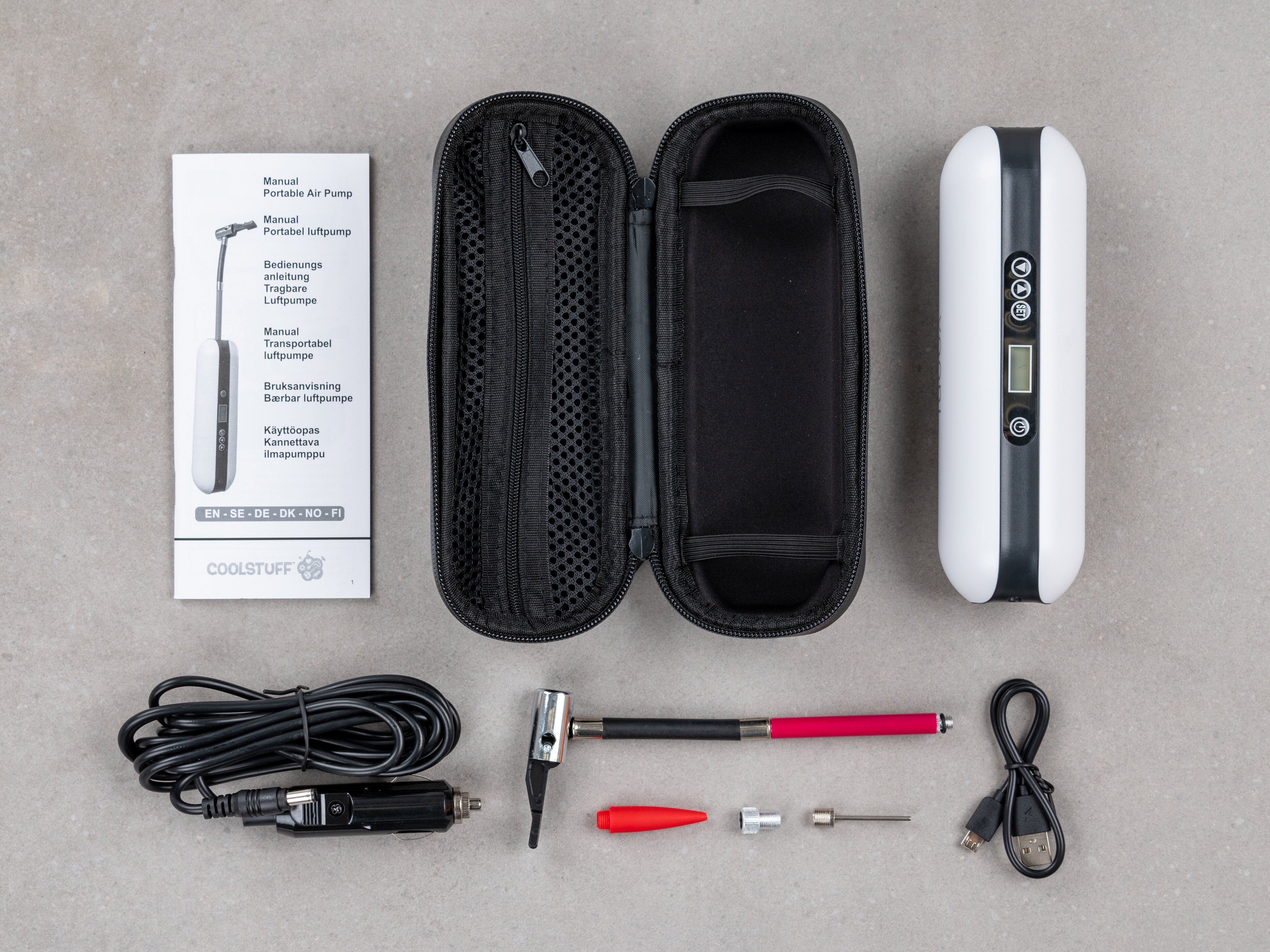 Digitale Luftpumpe mit Kompressor - Vooni