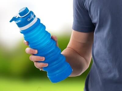 DiFOLD Origami Bottle - Faltbare Trinkflasche 750 ml - Sky Blue (Hellblau), Sonstige, Trinkflaschen, Ausrüstung