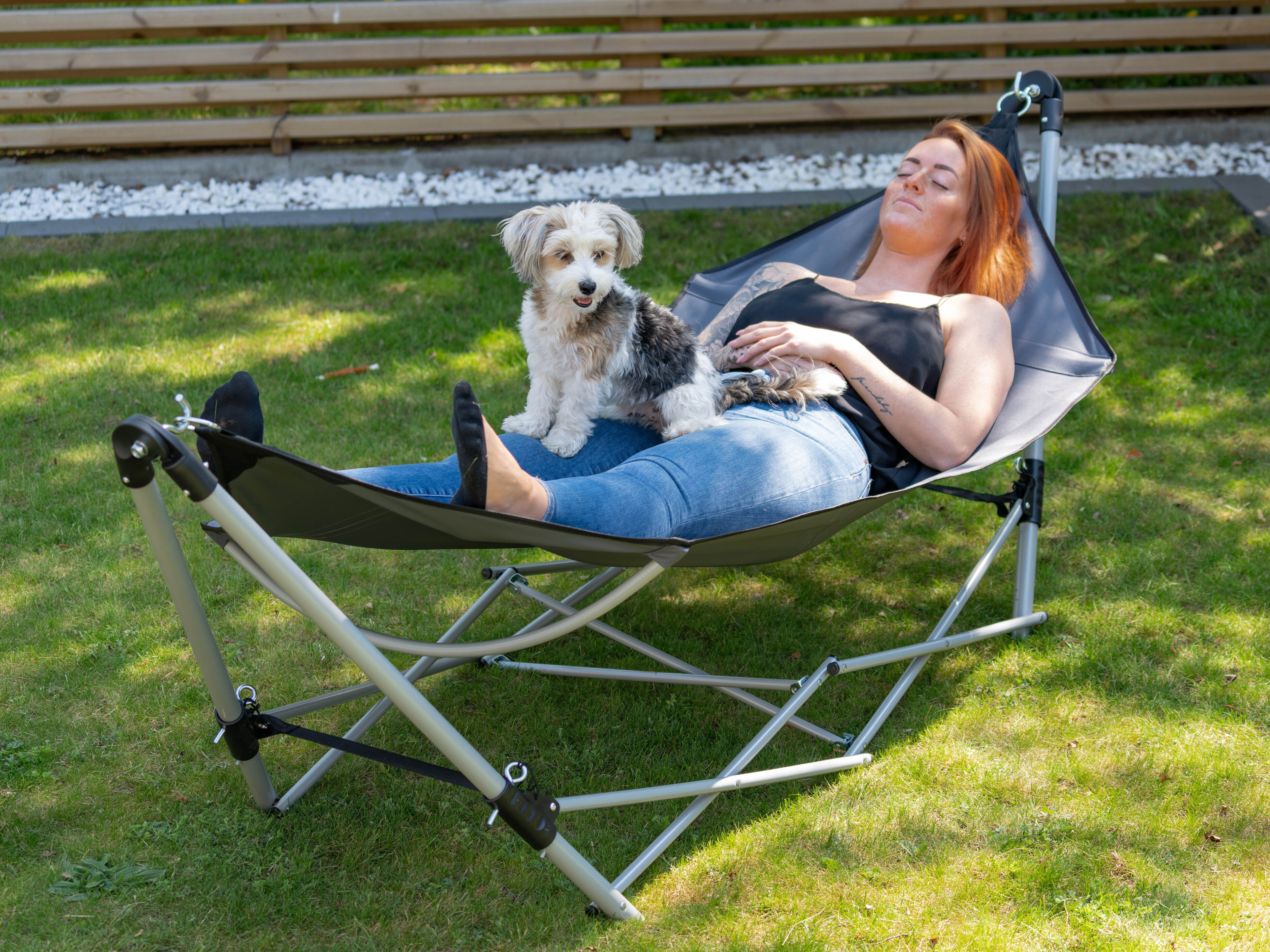 hängmatta med stativ