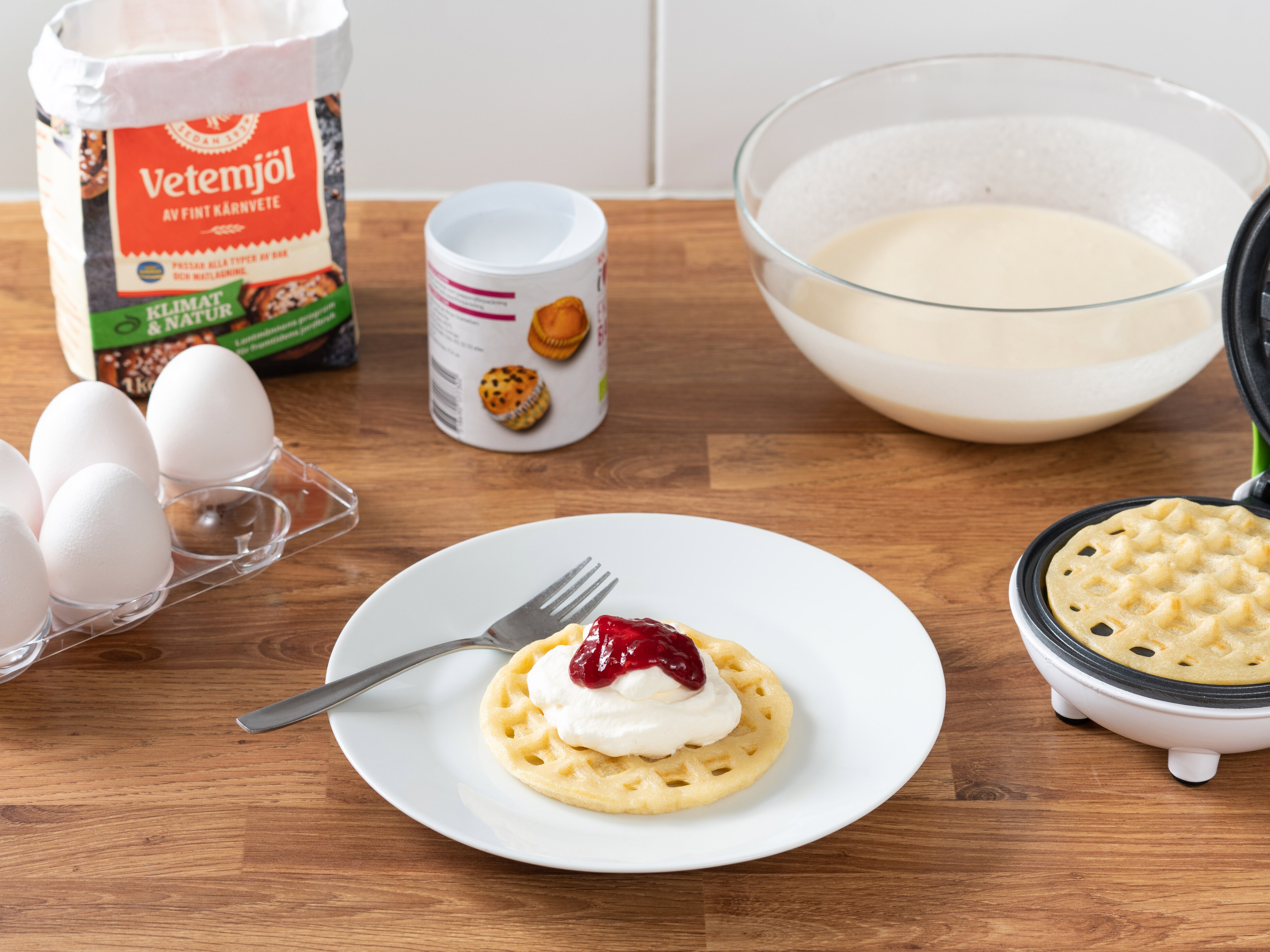 Våffeljärn för belgiska våfflor