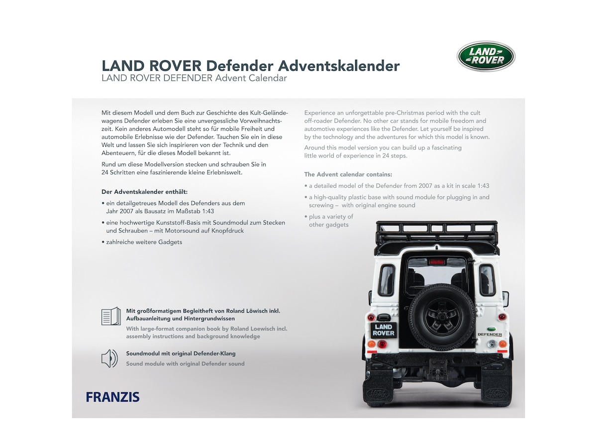 Franzis Julekalender Land Rover Defender