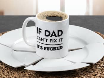 Tasse mit Aufdruck - If Dad Can´t fix it