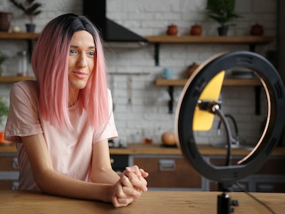 Selfie-lampe med mobilstativ
