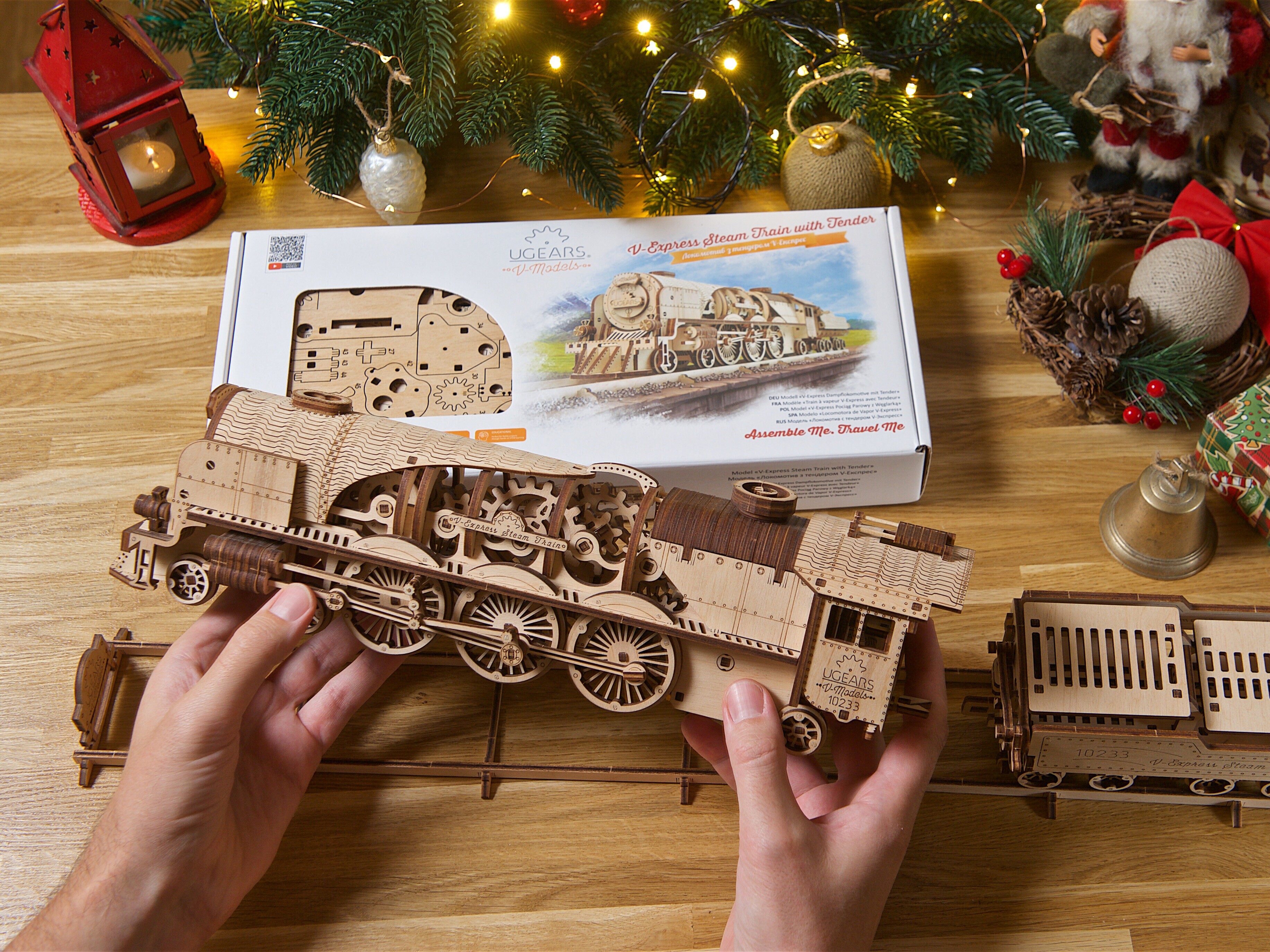 ugears puzzle dampflok