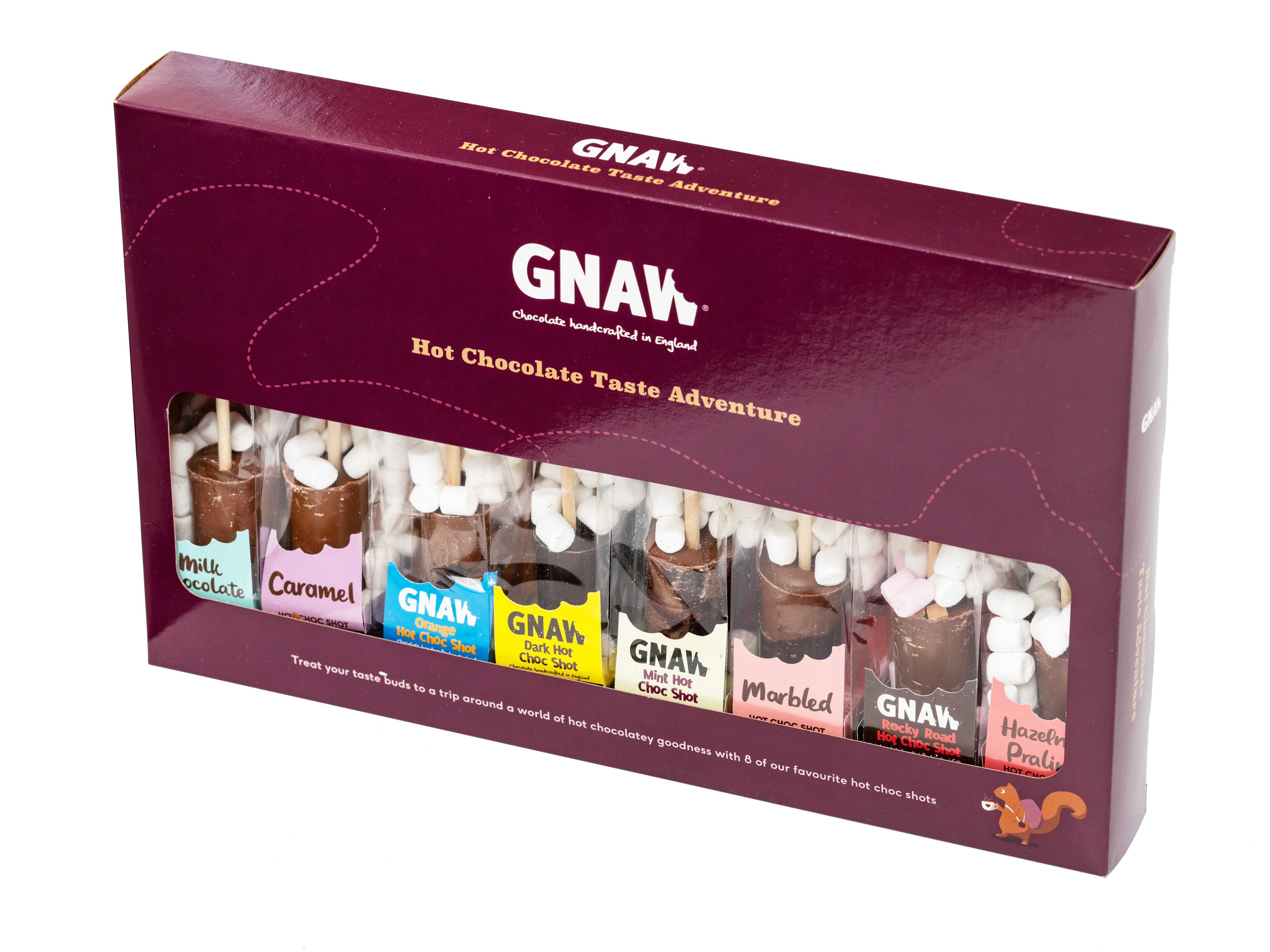 Gnaw Kuuma Kaakao - Makuseikkailu, 8 kpl Pakkaus