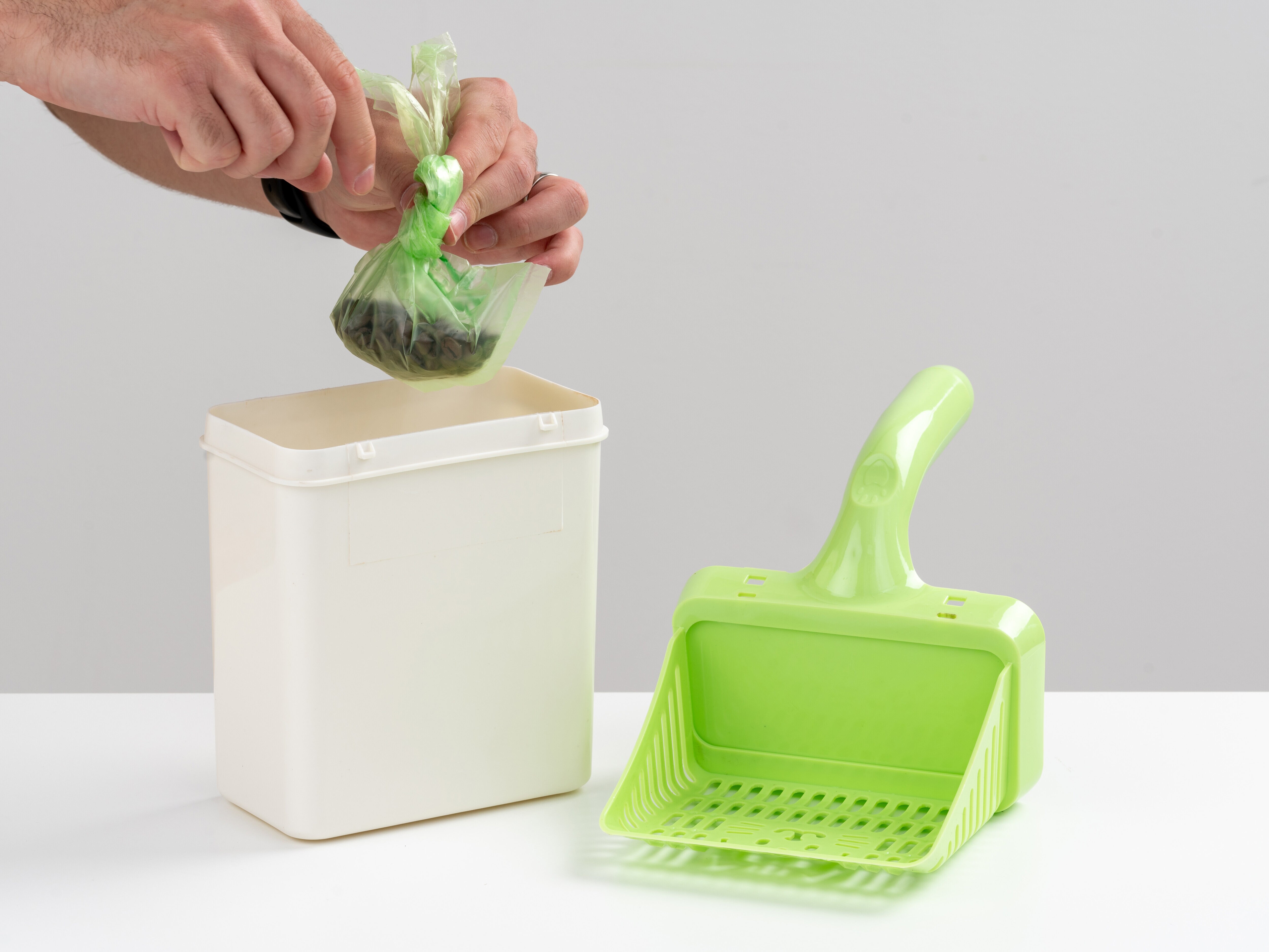 Kattspade med hållare