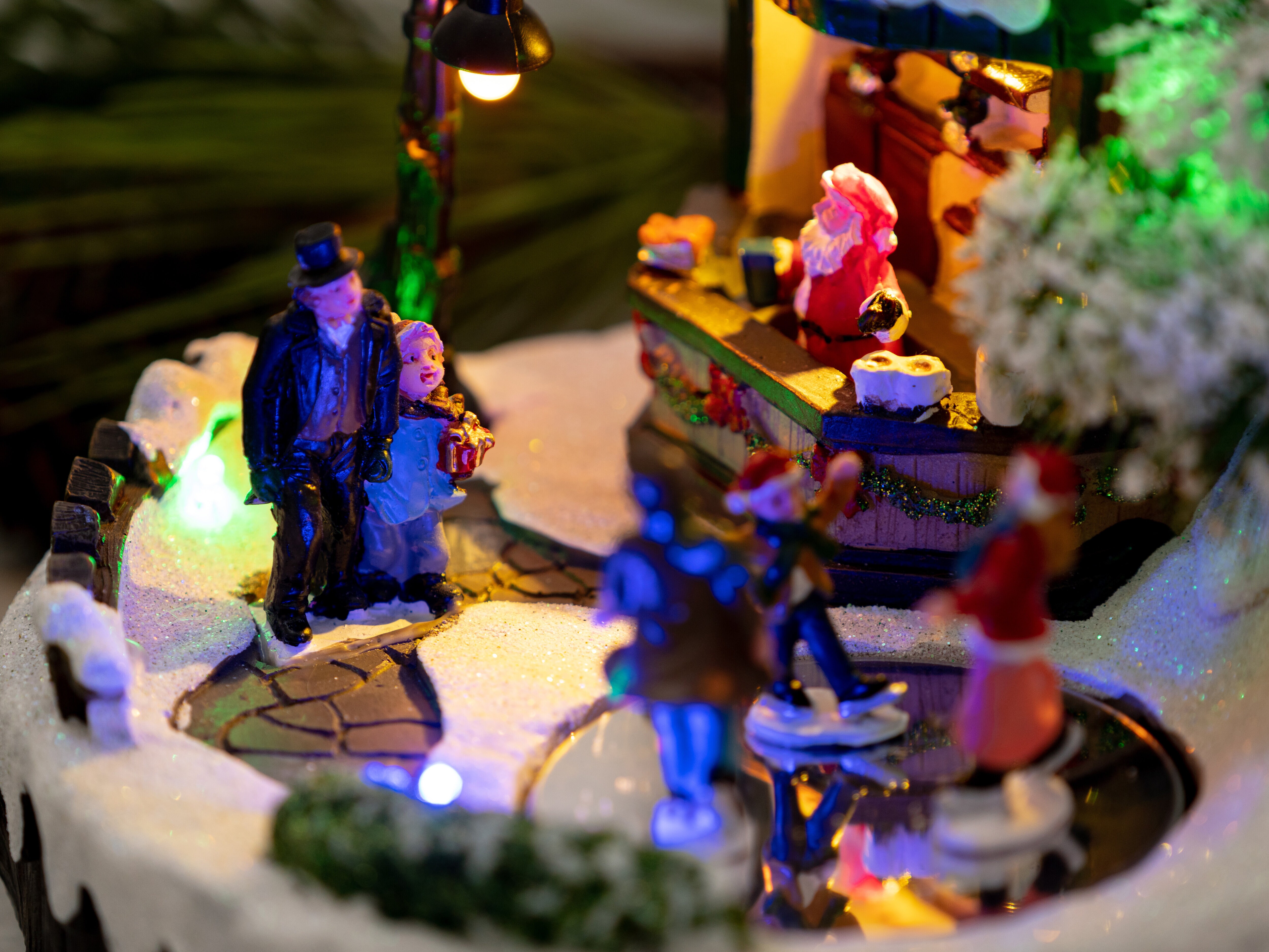 juleby med belysning