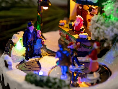 juleby med belysning