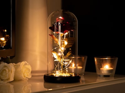 lampe med rose