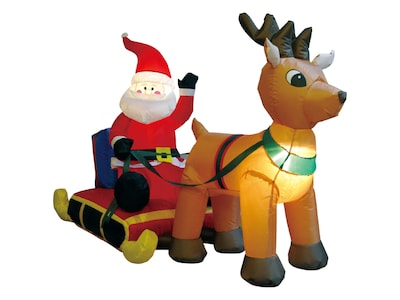 Aufblasbare Weihnachtsdekoration - Weihnachtsmann mit Schlitten
