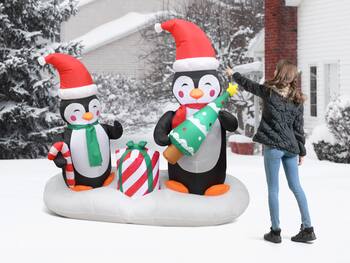 Aufblasbare Weihnachtsdekoration - Pinguine