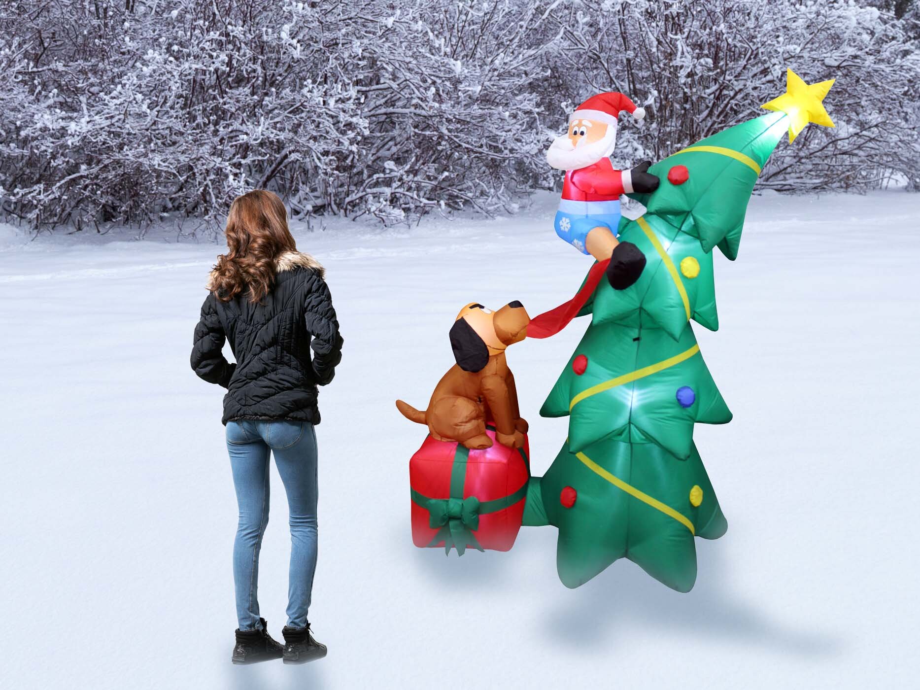 oppblåsbar julepynt