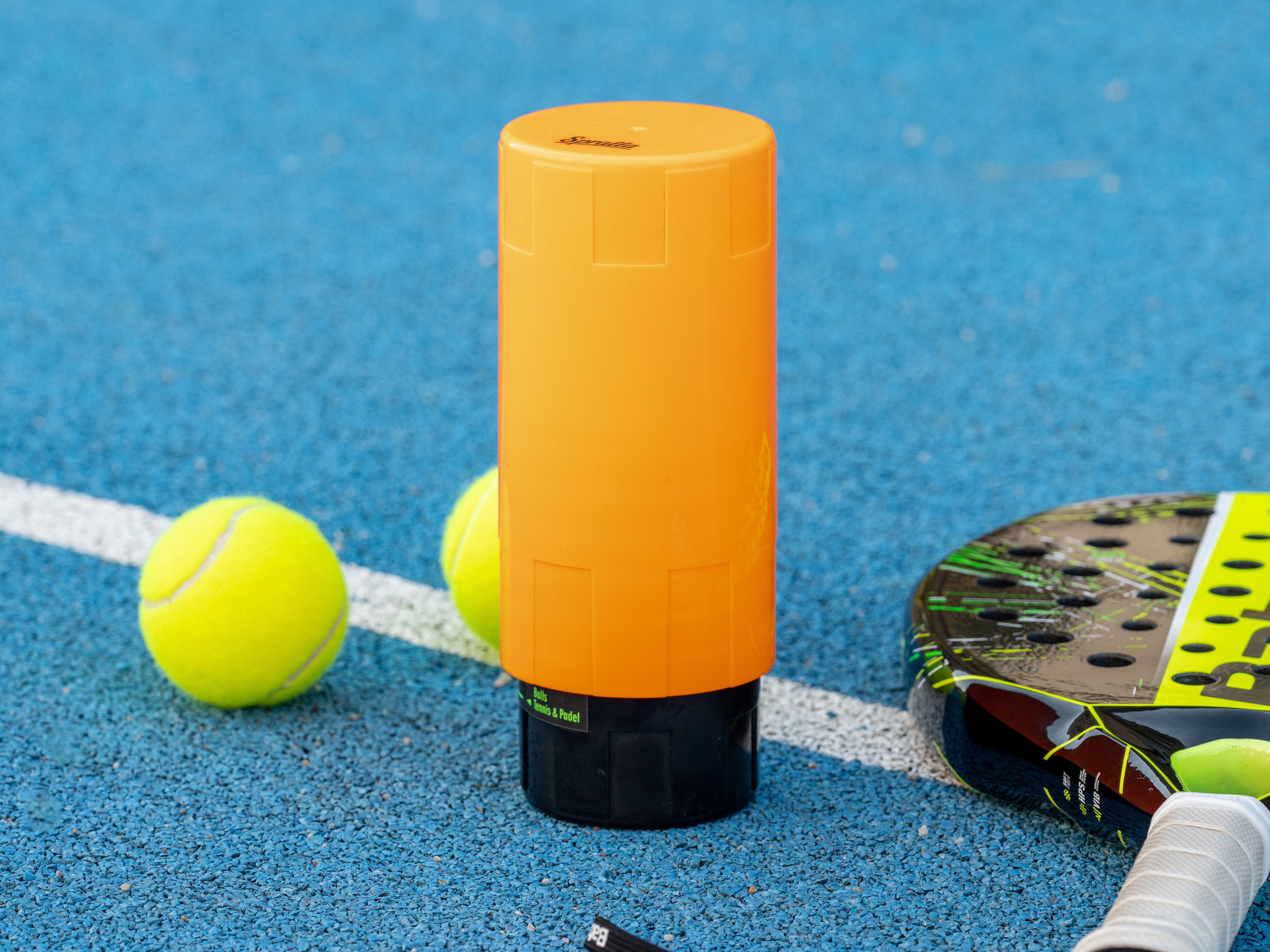 Tennisballbehälter Nachhaltiges Tennis Otaro ® Tennisbälle Druckbehälter für Nachhaltige Tennisball Benutzung Tennis Zubehör zum Vermeiden von Abfalls und Schonung des Geldbeutels 