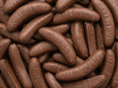 Chokoladebananer Bland-selv slik i kasser, 1,2 kg