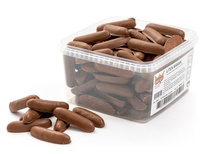 Chokoladebananer Bland-selv slik i kasser, 1,2 kg