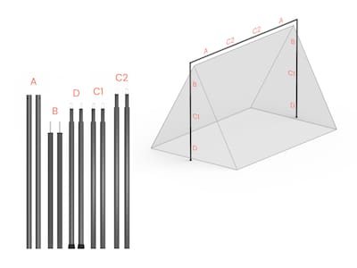 Telt med 3D-print - Surfingbil - Outlust