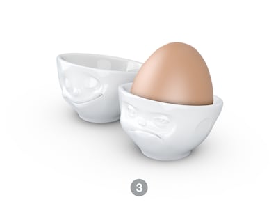 Tassen eggeglass,  2 pack