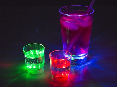 Blinkende Partyglas