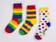 Regnbue-sokker