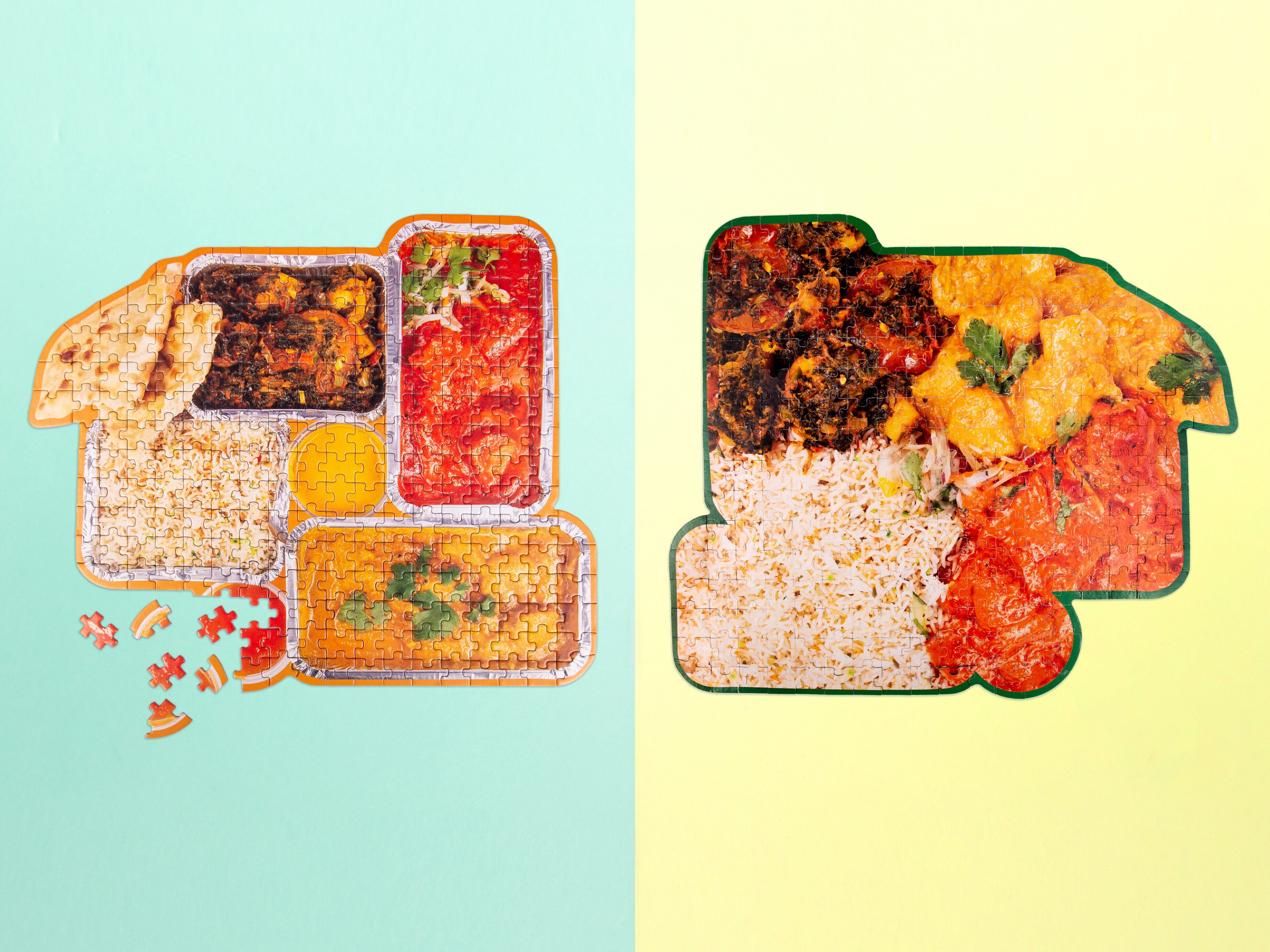 Take Away dobbeltsidig puslespill