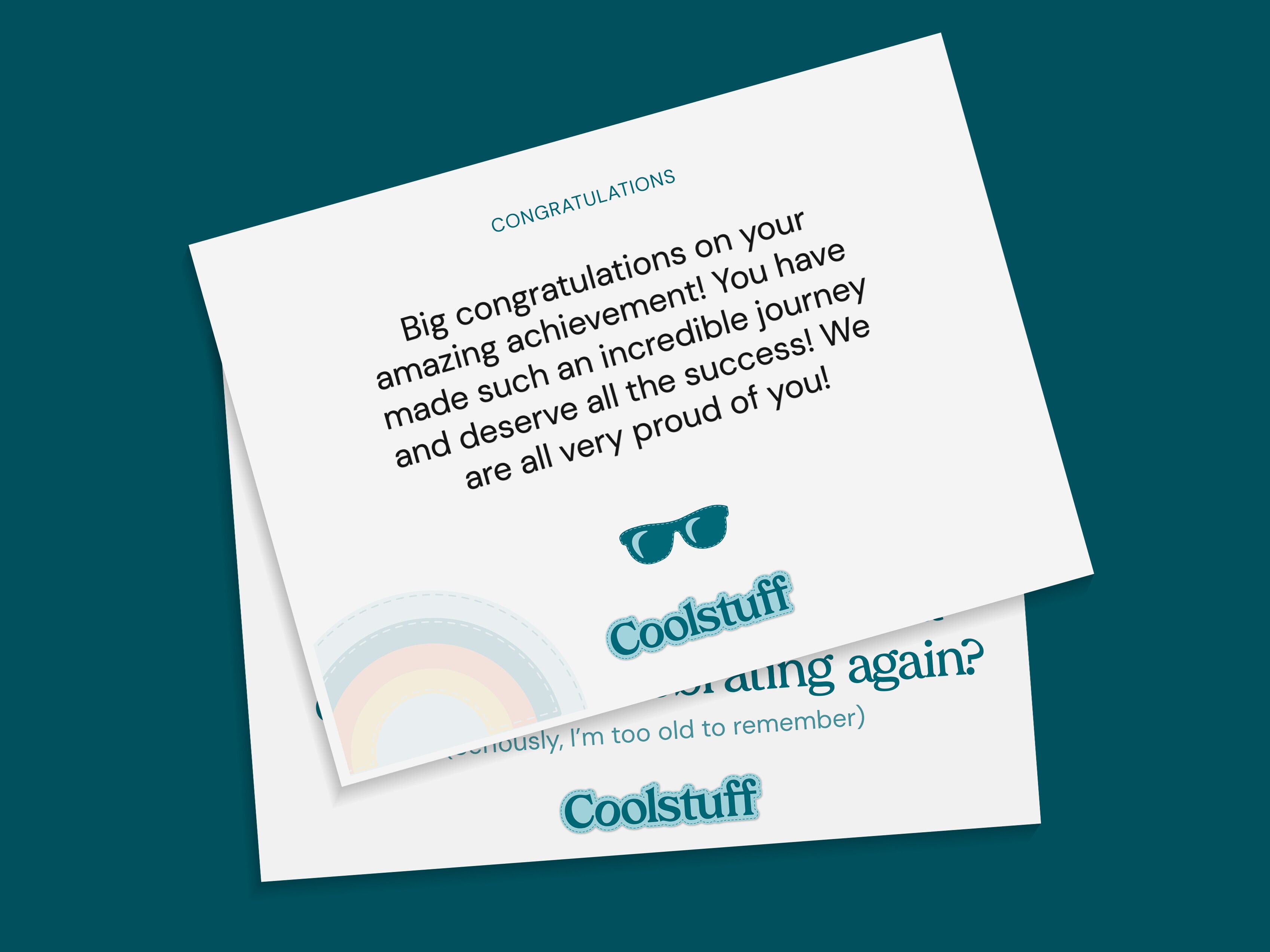 Personlige gratulasjonskort