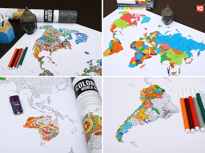 färglägga världskarta