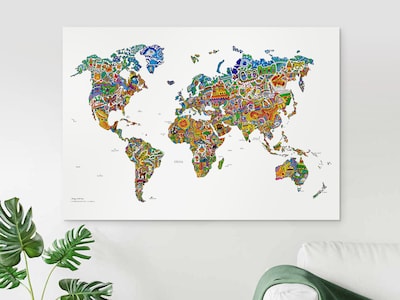 Weltkarte zum Ausmalen