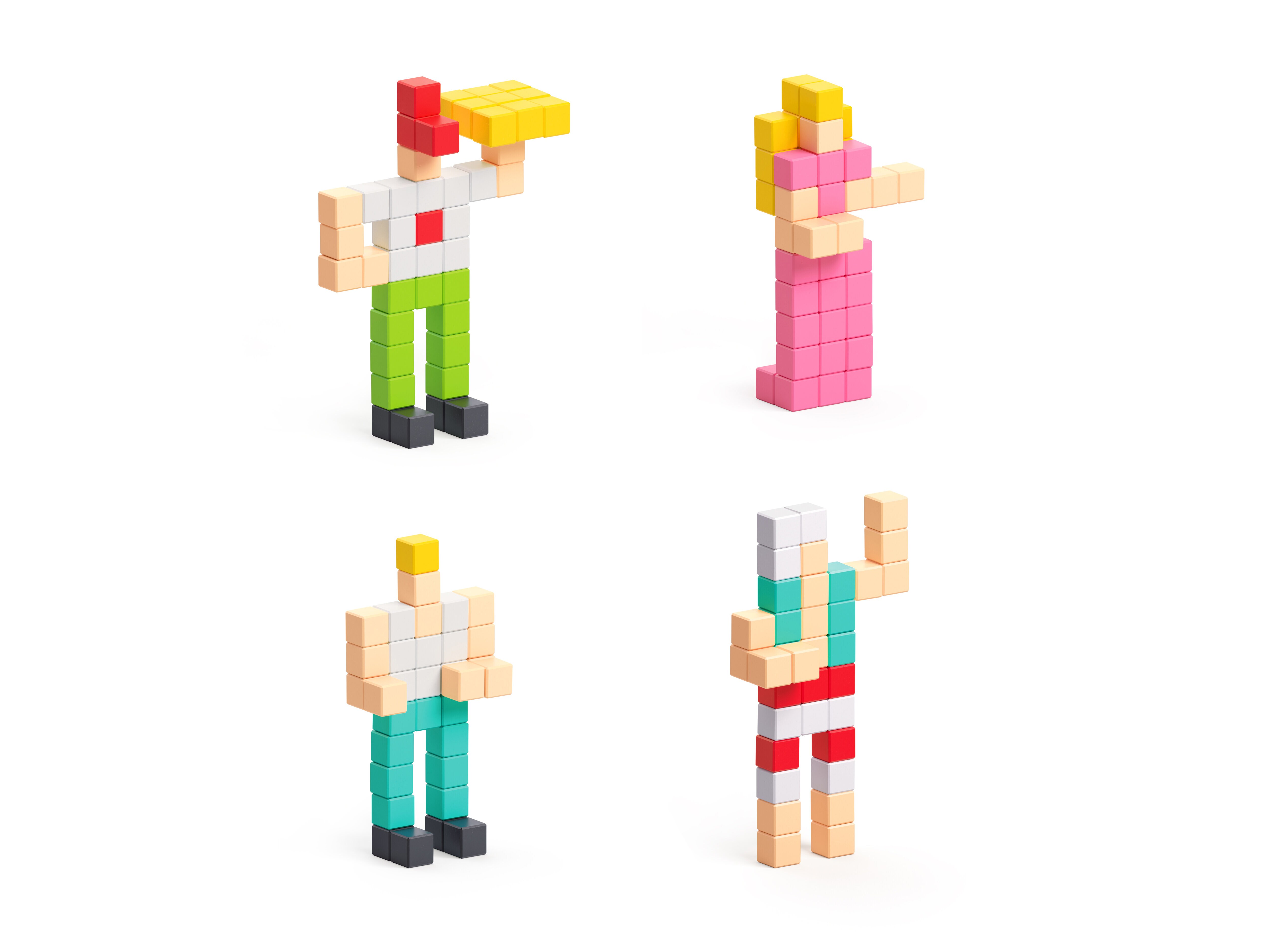 Magnetische Bauklötze