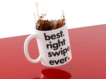 Tasse mit Aufdruck - Best Right Swipe Ever
