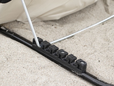 hopfällbar strandmatta