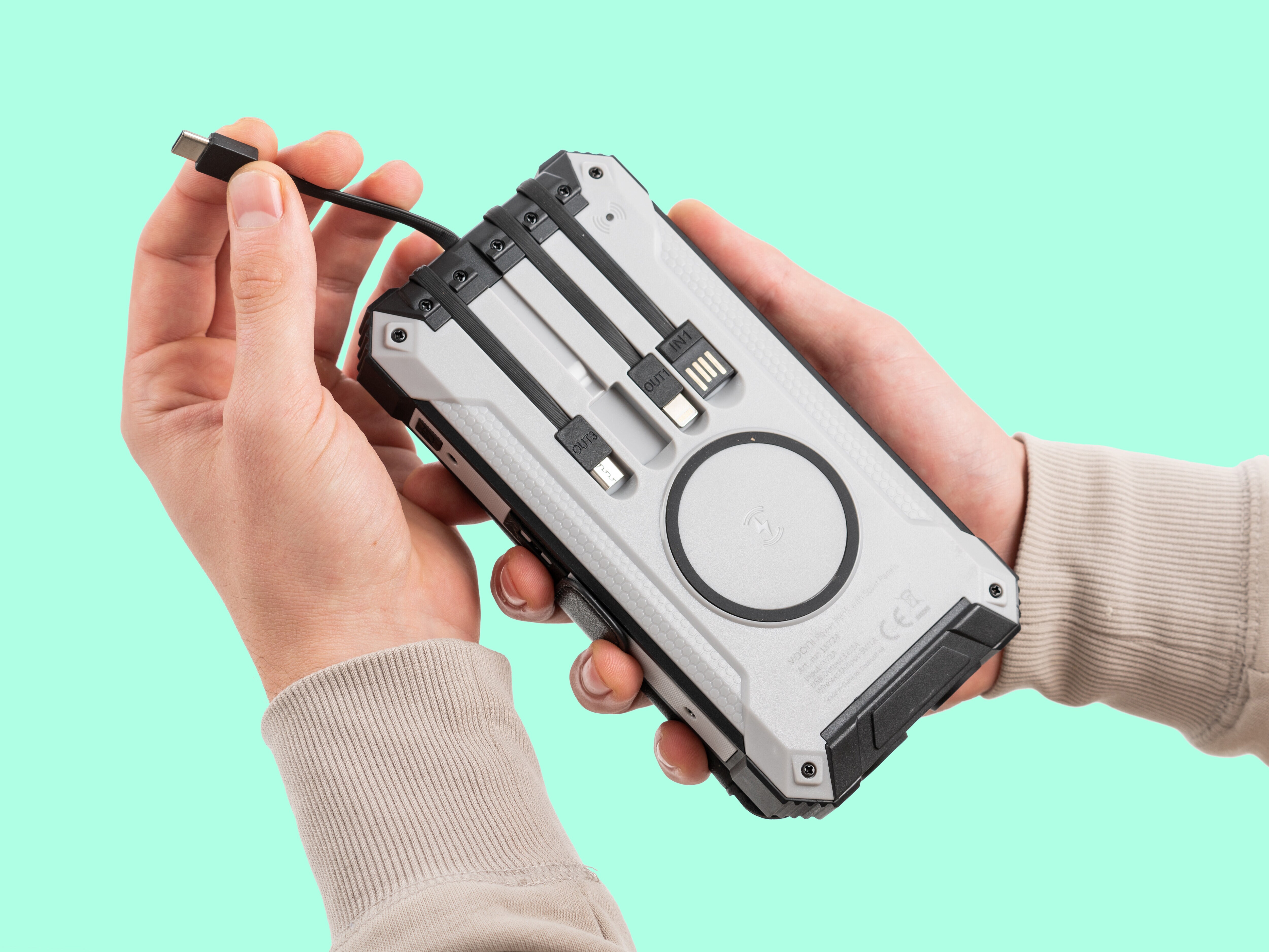 Powerbank med Solcelleoplader