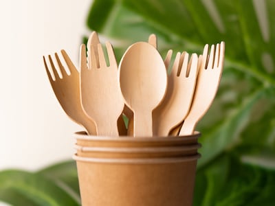 Engångsbestick i Trä 18-pack