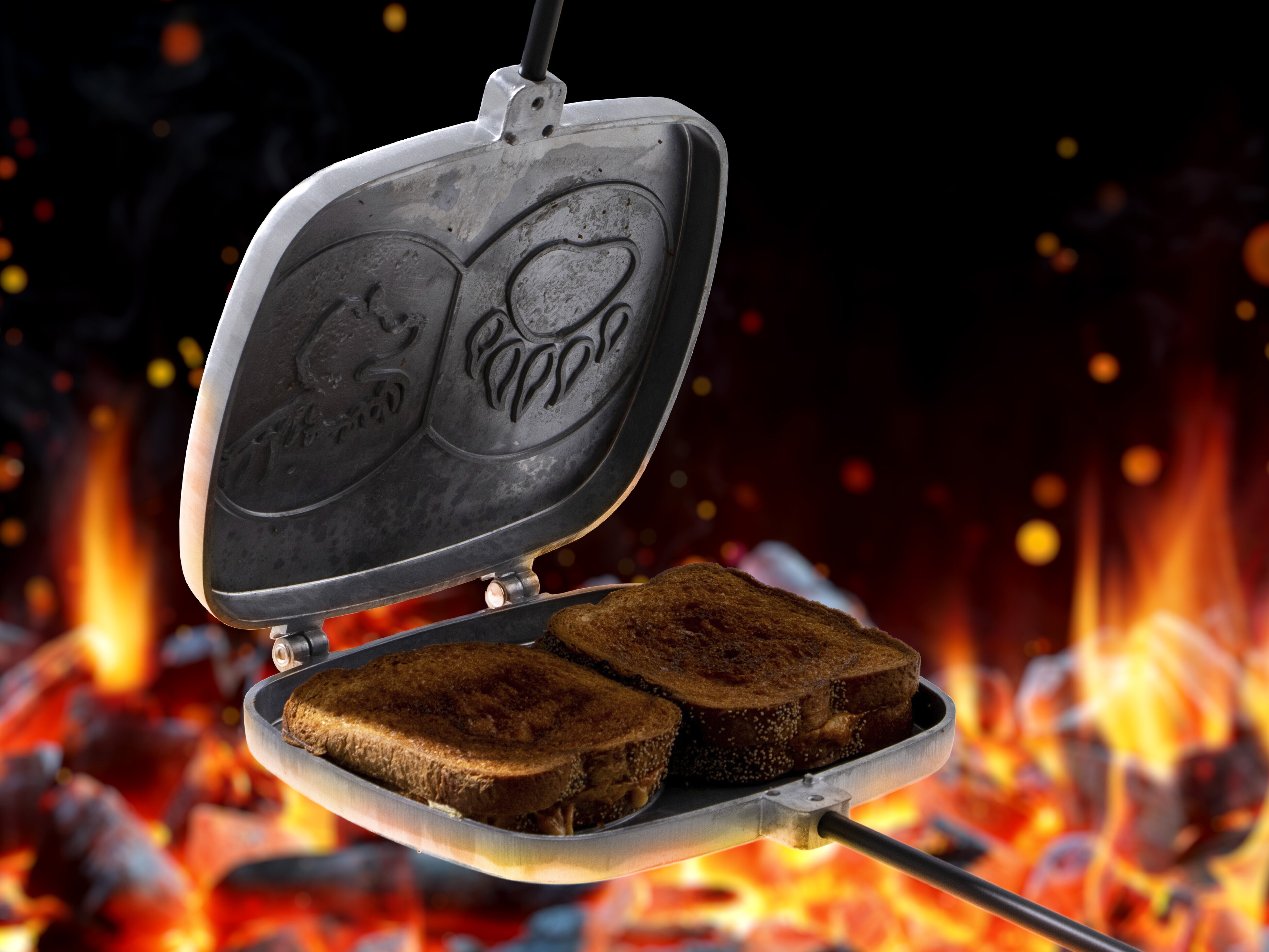 smørbrødjern for åpen ild