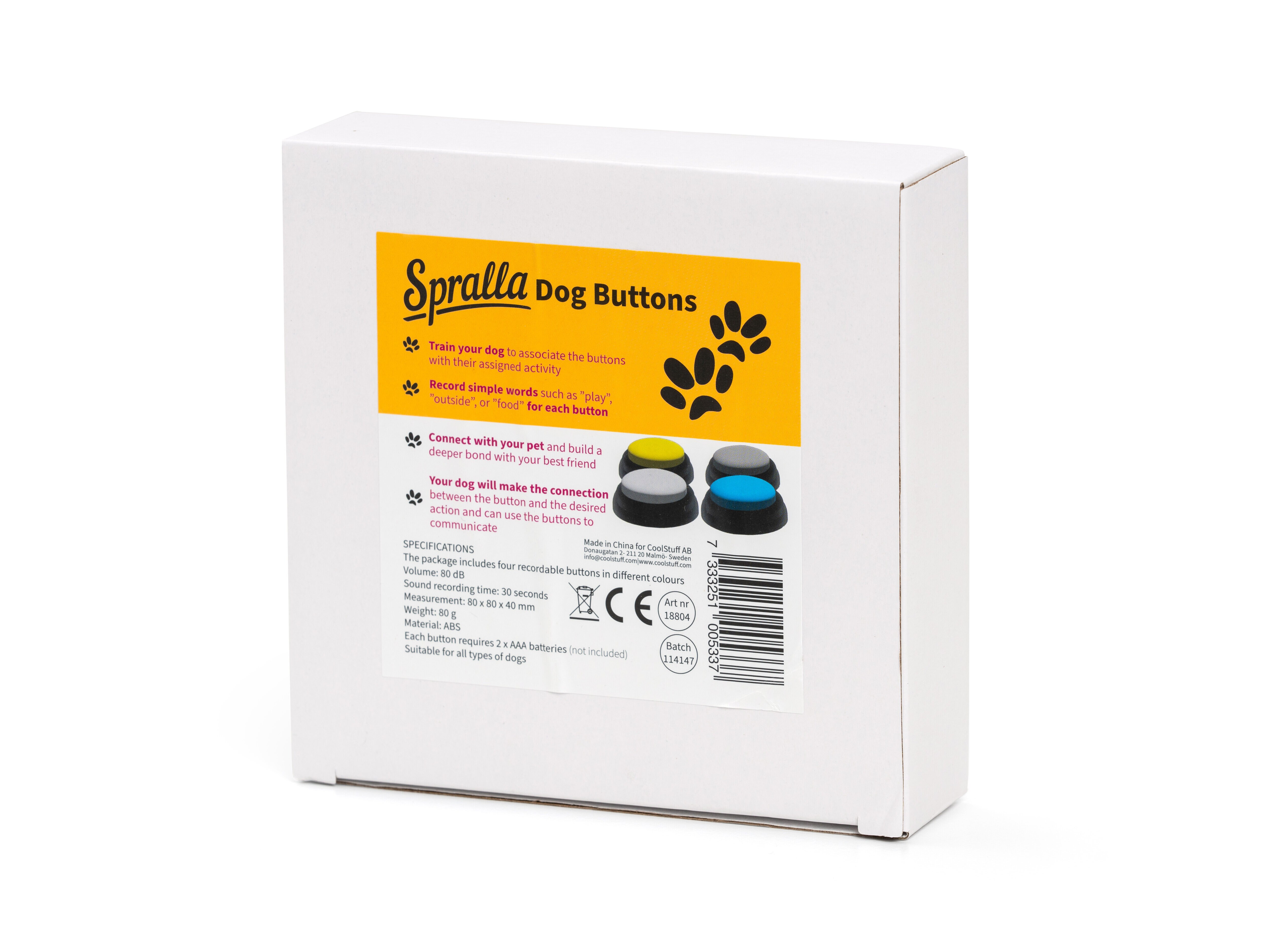 optagelige knapper hund