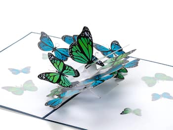 3D pop up-kort – Sommerfugler