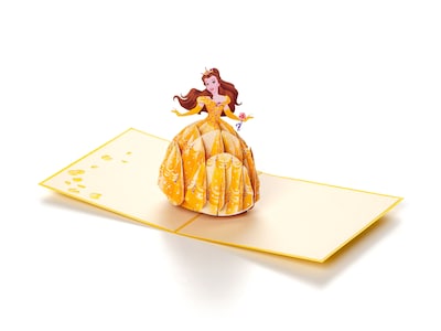 Pop Up-kort - Prinsessa i Gul Klänning