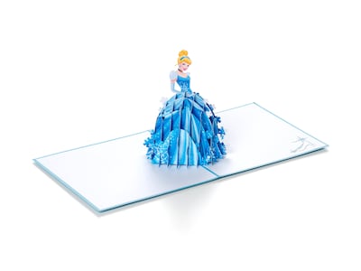 Pop-Up-Karte - Prinzessin Im Blauen Kleid