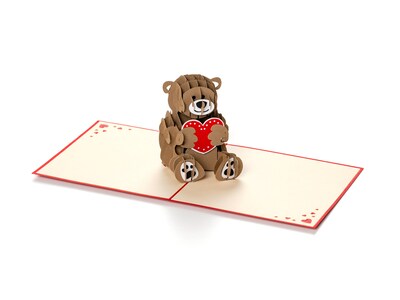 Pop Up-kort - Teddy med Hjärta