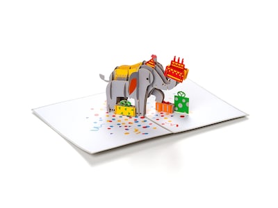 Pop Up-kortti - Elefantti-synttärikortti